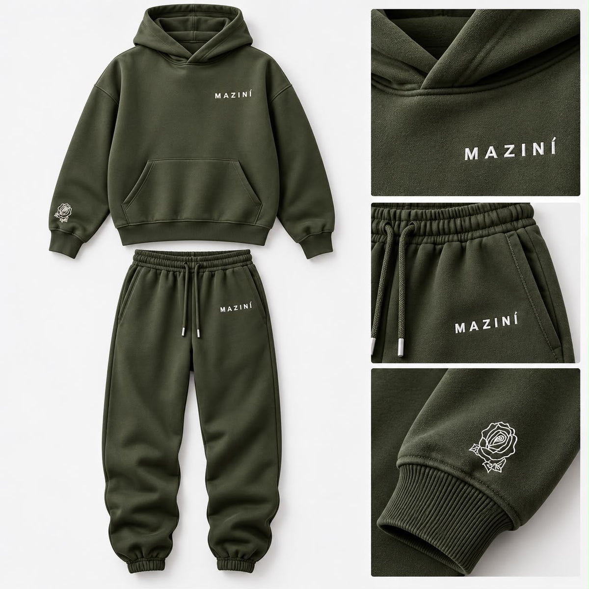 Rose Jogger Set — Olive
