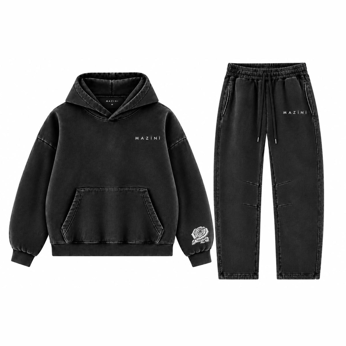 Rose Sweatsuit — Washed Black