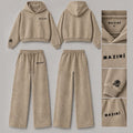 MAZINÍ Rose Wide-Leg Set in Sand Tan